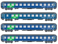 L.S. Models LS98095N - H0 - 4-tlg. Set Liegewagen RDC, SJ, Ep. VI